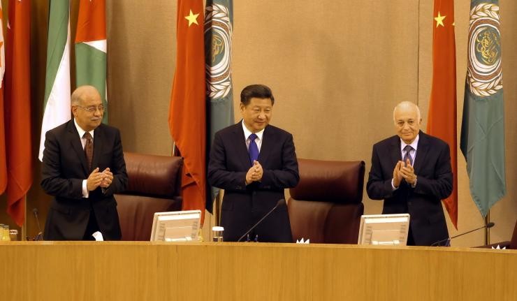 Chinese Premiere Xi Jinping at a conference around arms sales
