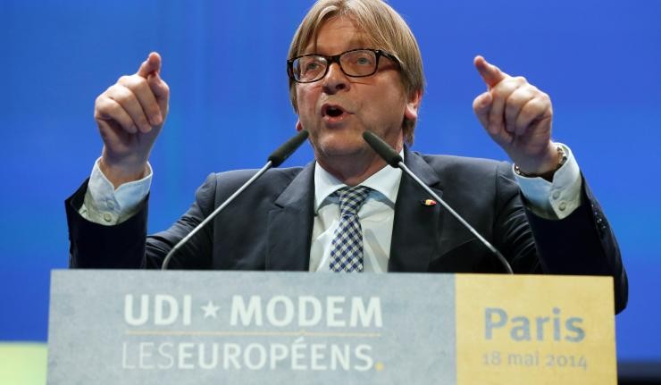 Guy Verhofstadt speaking in Paris in 2014