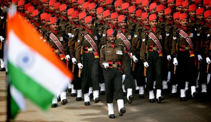 Indian Army in a parade