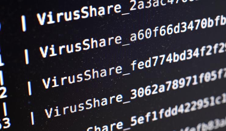 Close up of computer screen which appears to be a virus being installed through a command prompt browser Close up of computer screen which appears to be a virus being installed through a command prompt browser