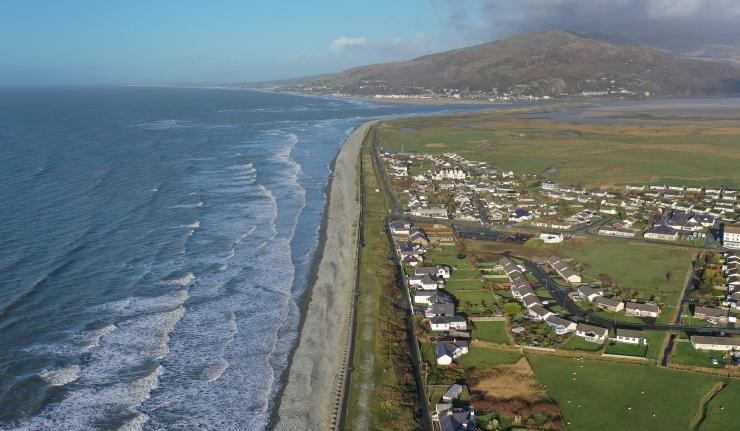 Aerial view of a coastal dwelling Aerial view of a coastal dwelling