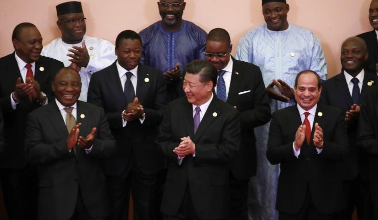 Cyril Ramaphosa, Xi Jinping and other African Heads of State at the FOCAC 2018