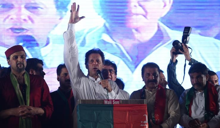 Imran Khan at a Political Rally