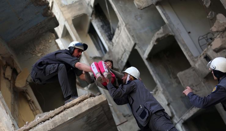White Helmets in action in Syria