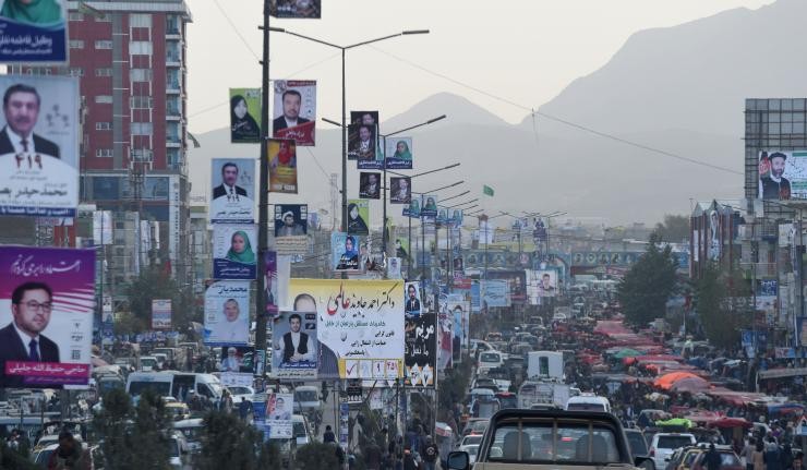 Political campaign posters in Kabul