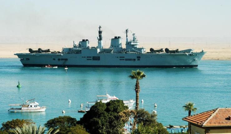 British vessel in the Suez