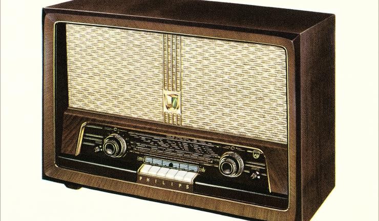 Antique Philips radio and casette recorder