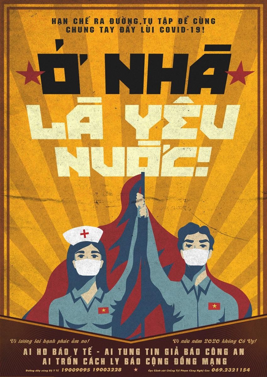 A vietnamese poster with slogan