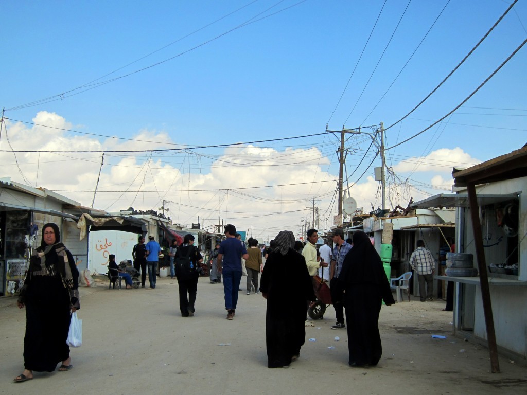 Although it is against UNHCR regulations, many Syrians have opened their own businesses inside of Za'atari camp on what is known as the "Champs-Élysées." (Credit: Lucas de Abreu, October 2014)