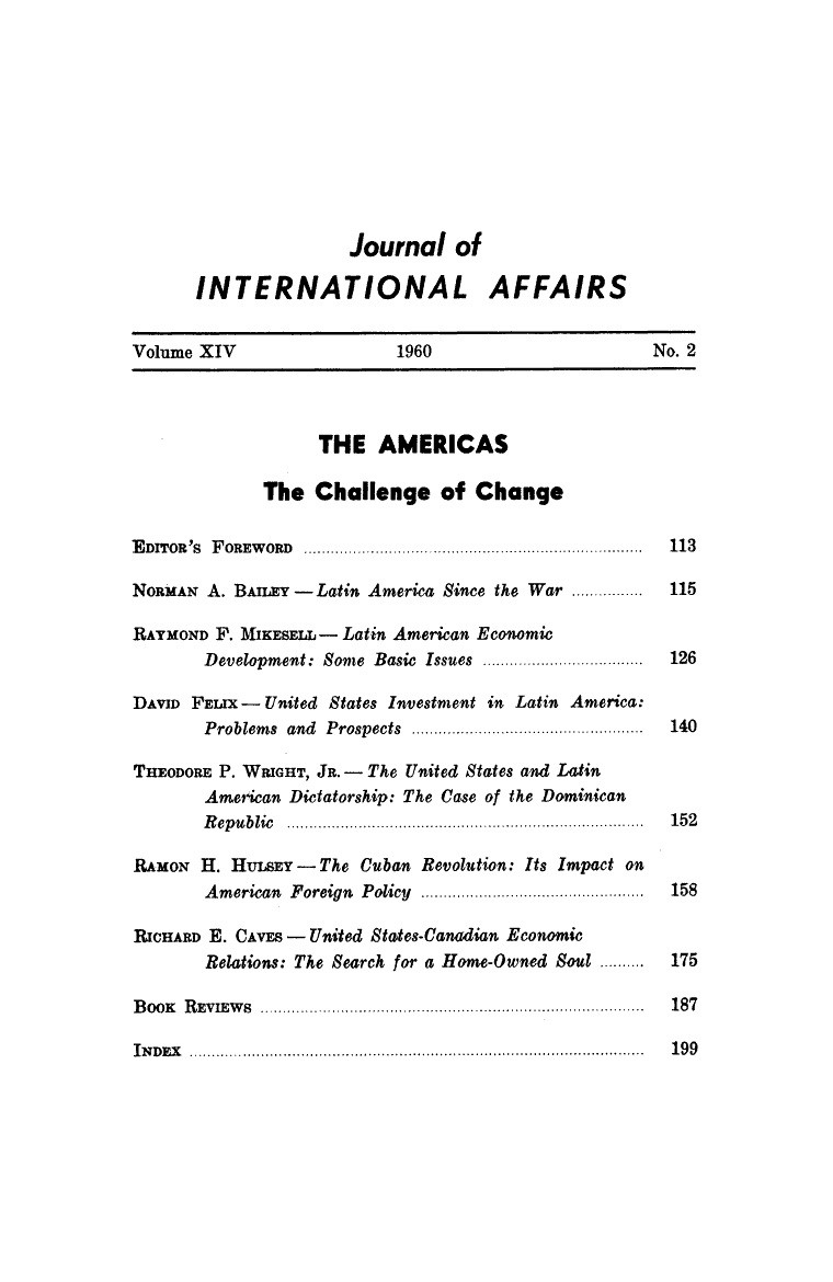 The Americas Cover Image