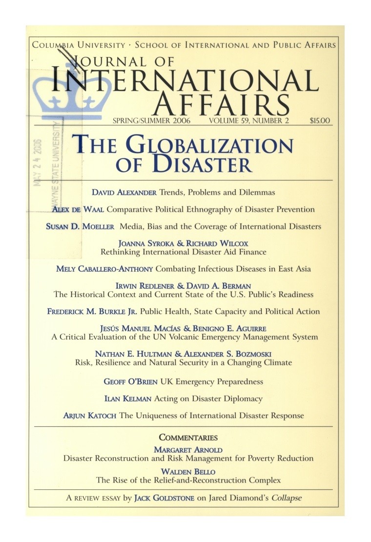 The Globalization of Disaster Cover Image
