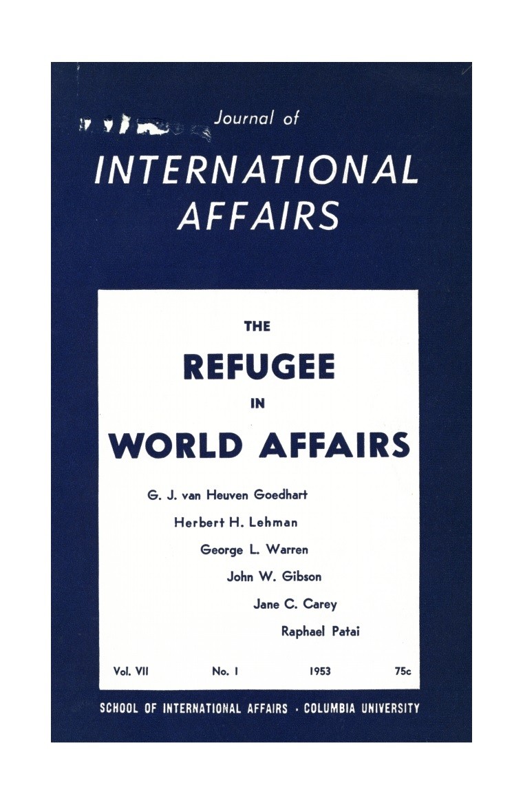 The Refugee in World Affairs Cover Image