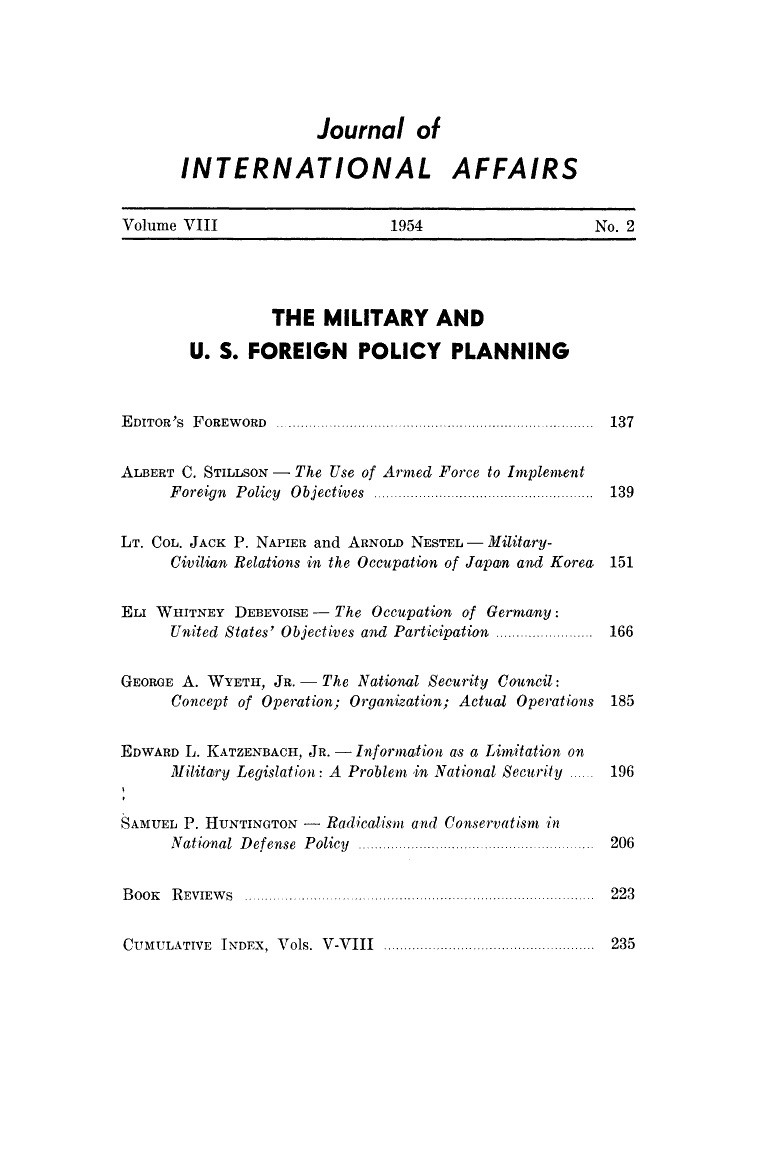 The Military and US Foreign Policy Cover Image