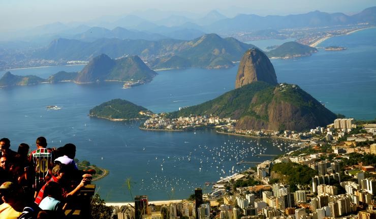 View of Rio de Janeiro from atop the Christ the Redeemer