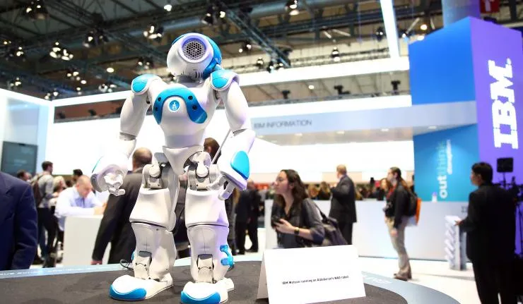 A robot at the IBM Outthink conference
