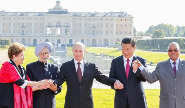 Dilma Roussef, Manmohan Singh, Vladimir Putin, Xi Jinping and Jacob Zuma at 5th BRICS Summit in Durban 2013