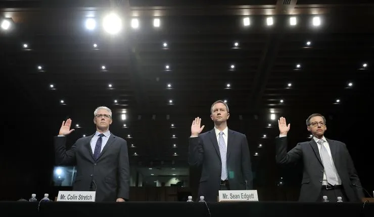 Facebook's Colin Stretch, Twitter's Sean Edgett and Google's Richard Salgado