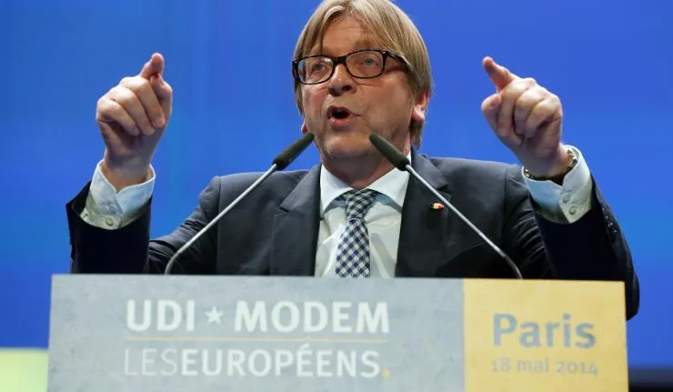 Guy Verhofstadt speaking in Paris in 2014