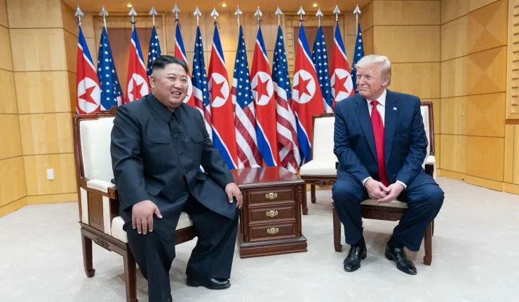 Kim Jong Un and President Donald Trump