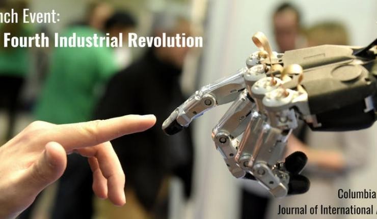 An arm and a robotic arm reaching for each other like Michaelangelo's Creation of Adam