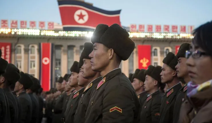 North Korean Soldiers in a parade in Pyeongyang