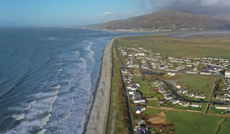 Aerial view of a coastal dwelling