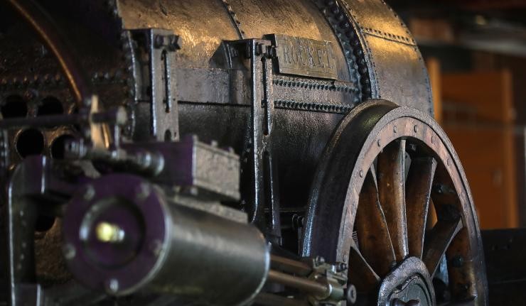 A steam locomotive