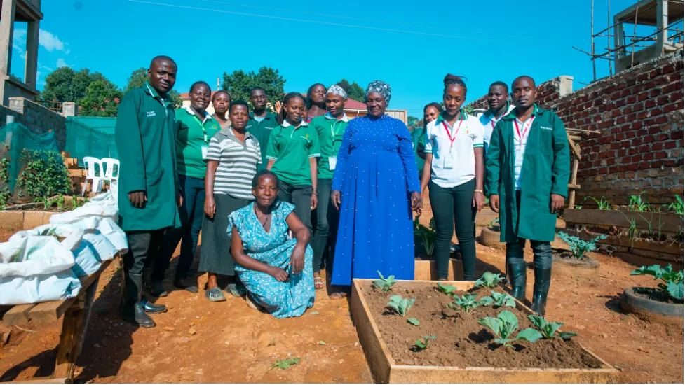 Participants of a Women Smiles Uganda program at one of the demonstration farmsin Kampala.