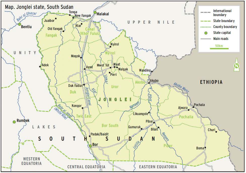 Map 2: Map of Jonglei state Map 2: Map of Jonglei state