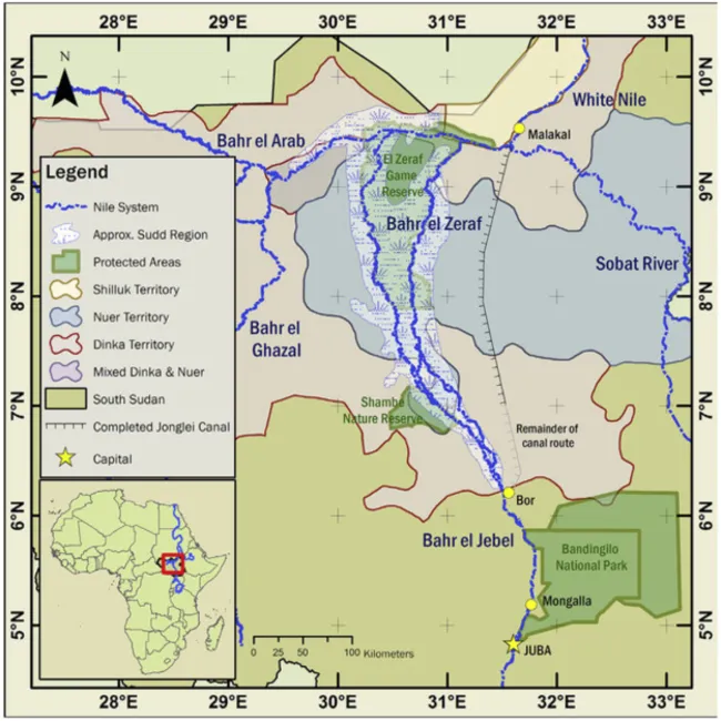 Map 3: Approximate Ethnic Boundaries within the Sudd Basin, South
Sudan