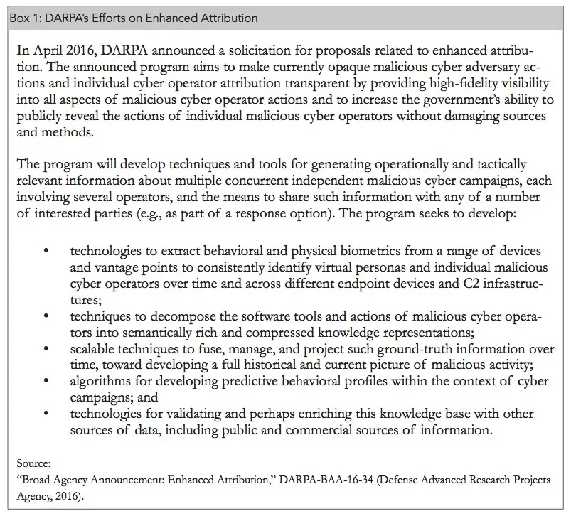 DARPA Enhanced Attribution Program
