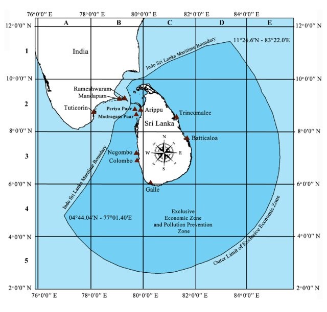 Map Of The Sri Lankan Exclusive Economic Zone EEZ Source Maritime Boundaries W640