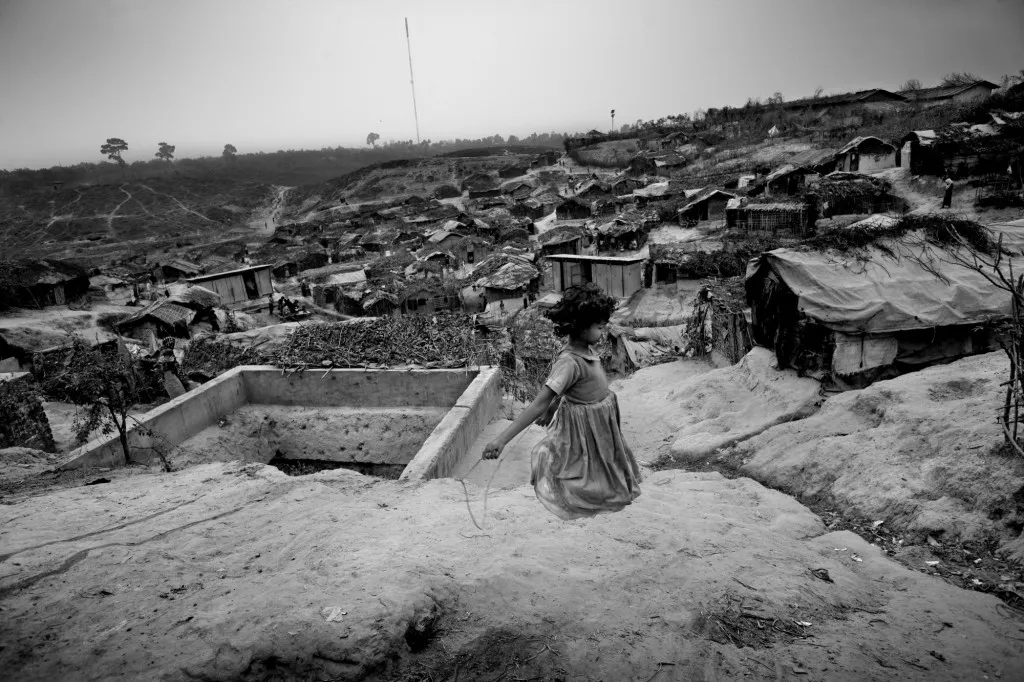 Many children are born and raised in the camp. They are born as children without any citizenship. They are neither Bangladeshi nor Burmese.
