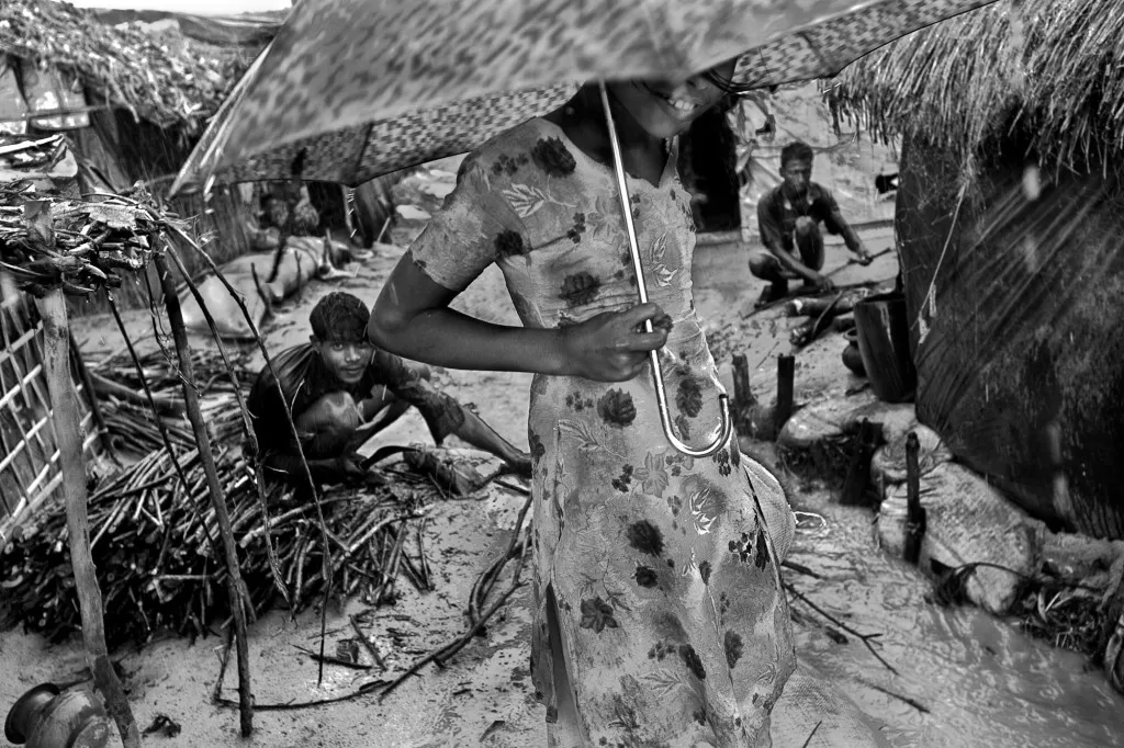 When it rains in the unregistered camps, the walkways become little rivers. When it rains too much, there is a risk of landslides. But the Rohingyas do not have any other place to go.