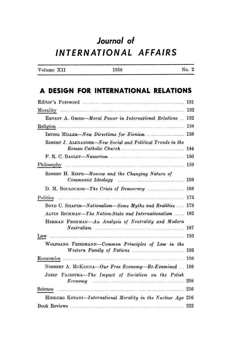 A Design for International Relations Cover Image