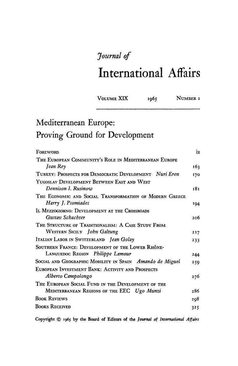 Mediterranean Europe Cover Image
