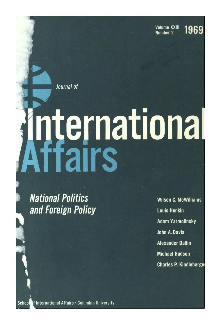 National Politics and Foreign Policy Cover Image