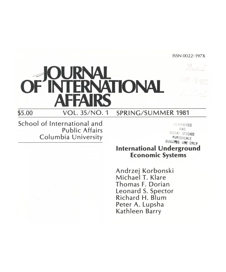 International Underground Economic Systems Cover Image