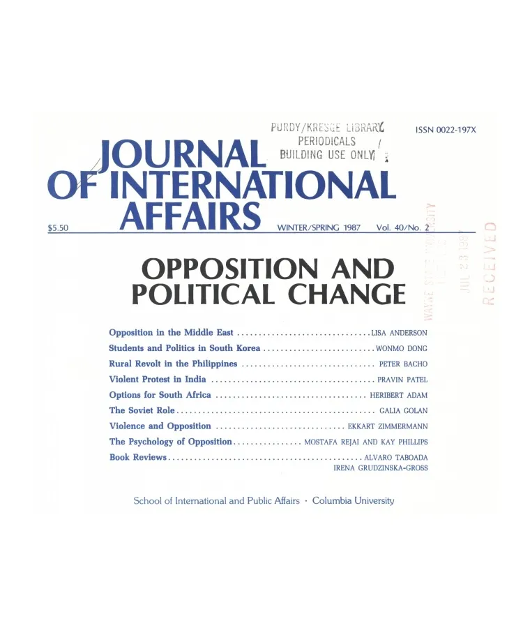 Opposition and Political Change