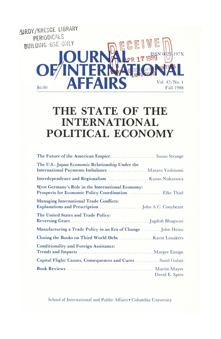 The State of the International Political Economy Cover Image