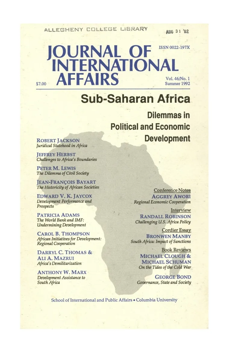 Sub-Saharan Africa Cover Image