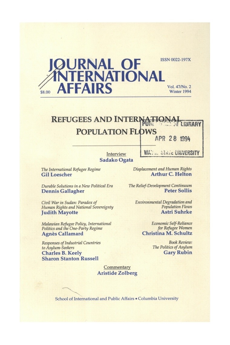 Refugees and International Population Flows Cover Image