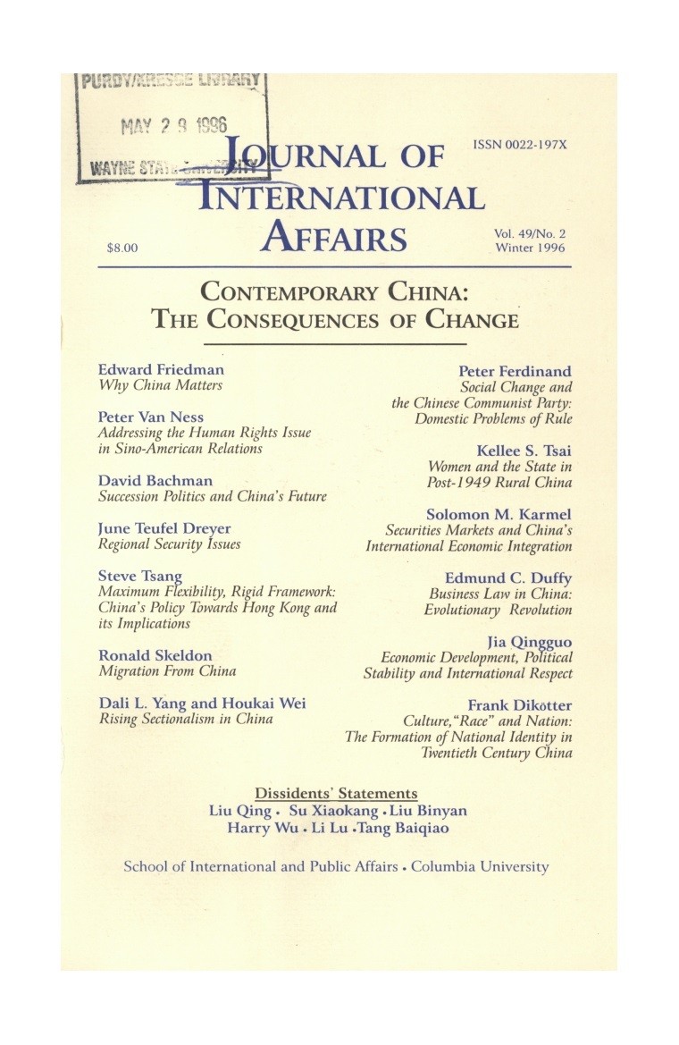 Contemporary China Cover Image
