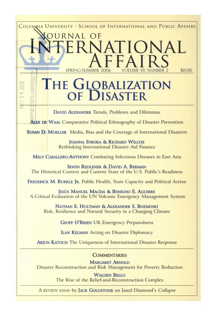 The Globalization of Disaster Cover Image